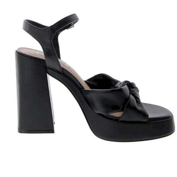 Steve Madden's Acceptance Black Knotted Platform Sandals Women's Size 10 New - Picture 2 of 6